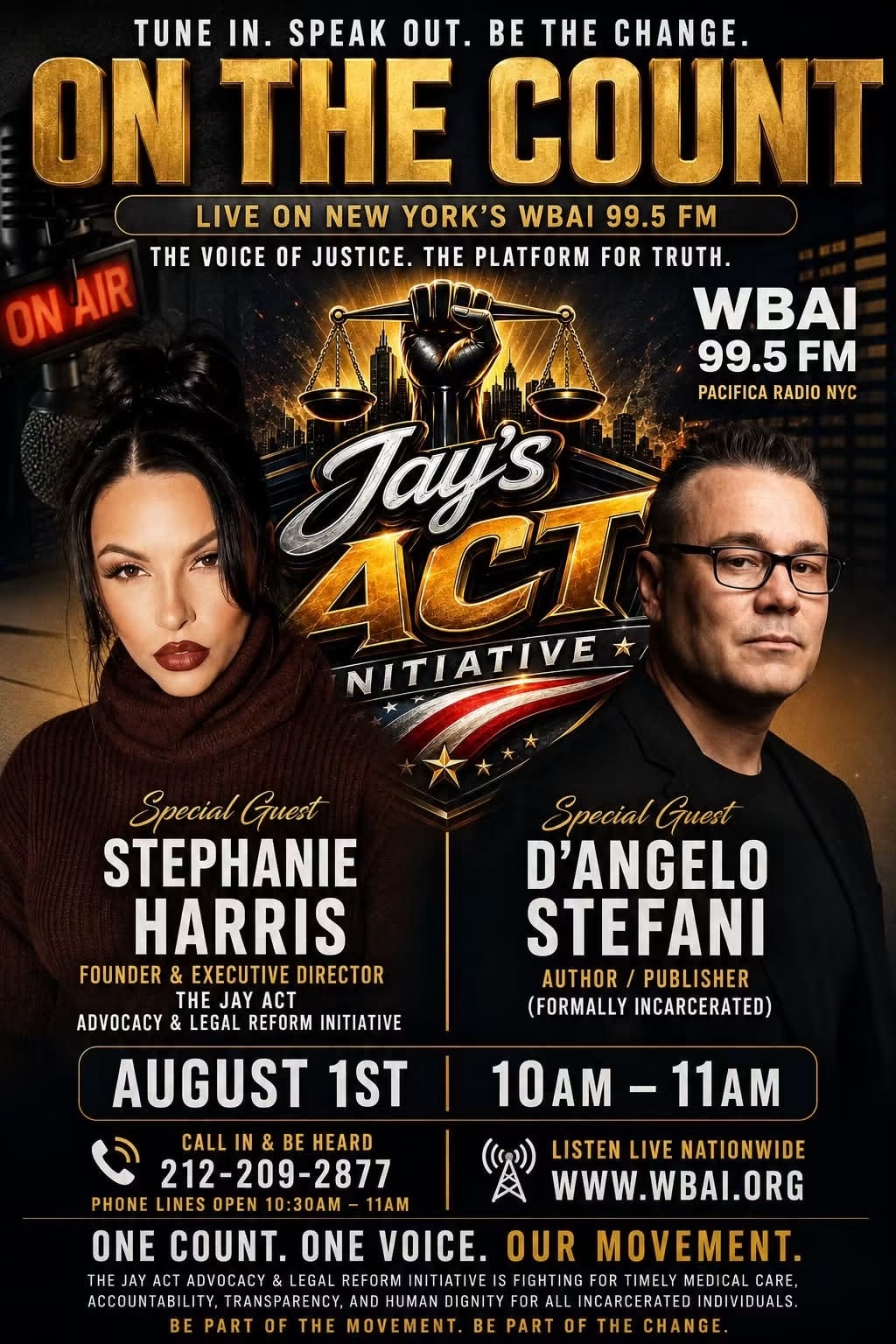 D'Angelo Stefani Featured on WBAI 99.5 FM's 'On The Count'
